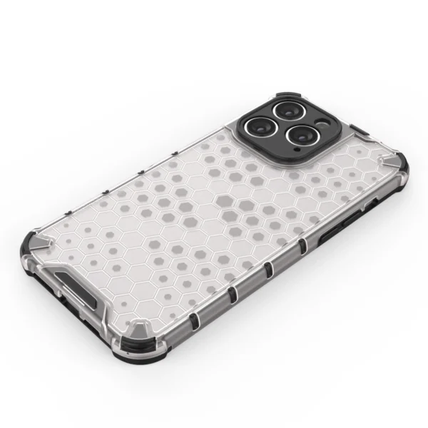 Honeycomb case for iPhone 14 Pro armored hybrid cover transparenteng