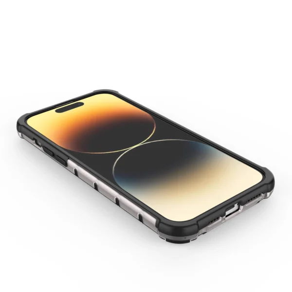 Honeycomb case for iPhone 14 Pro Max armored hybrid cover transparenteng