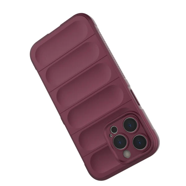 Magic Shield Case case for iPhone 14 Pro Max elastic armored case in burgundyeng