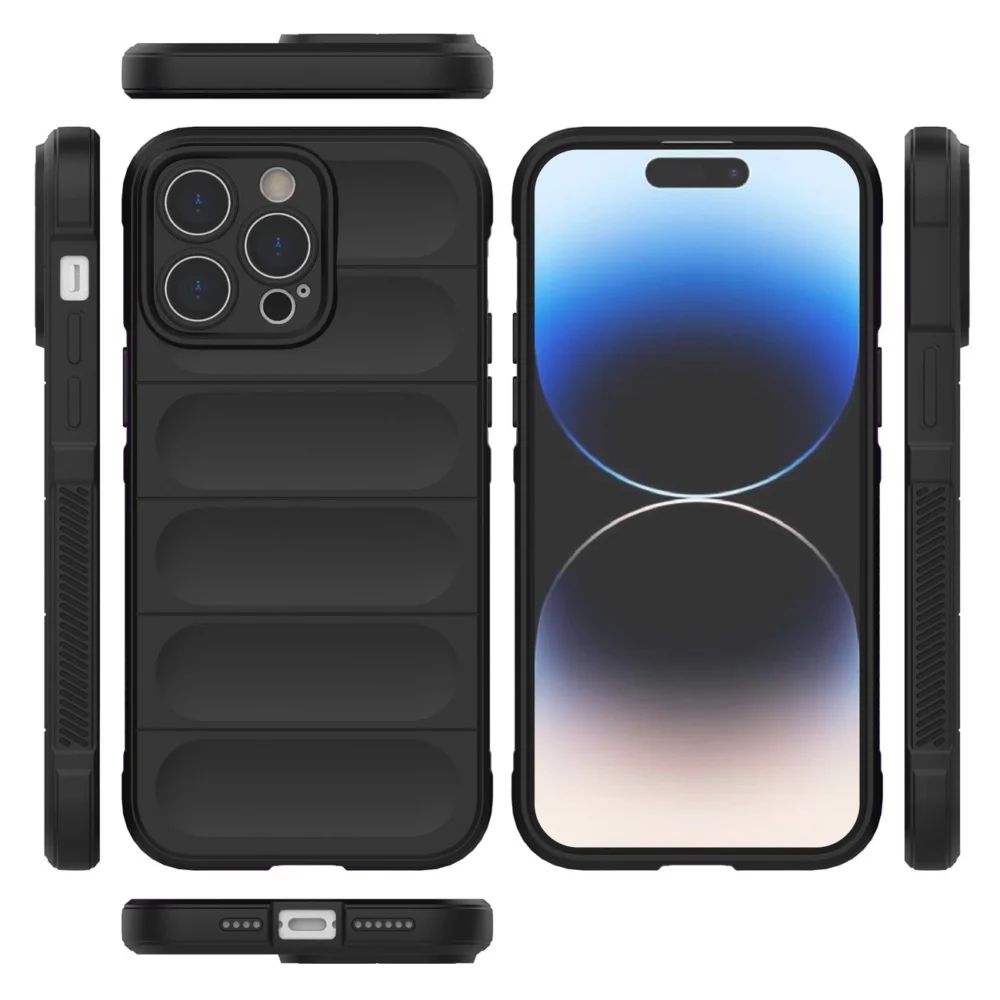 Magic Shield Case case for iPhone 14 Pro Max flexible armored dark blue covereng
