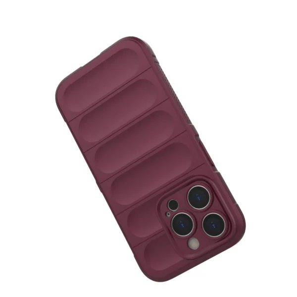 Magic Shield Case case for iPhone 14 Pro elastic armored cover in burgundyeng
