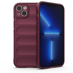 Magic Shield Case case for iPhone 14 Plus elastic armored case in burgundyeng