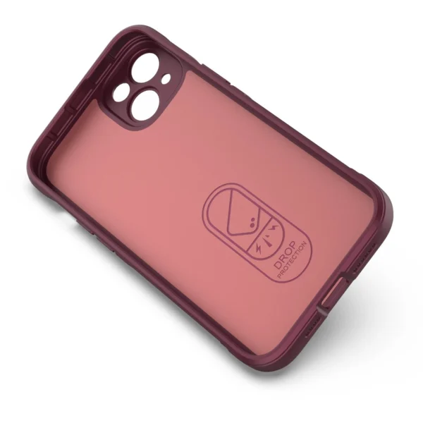 Magic Shield Case case for iPhone 14 Plus elastic armored case in burgundyeng