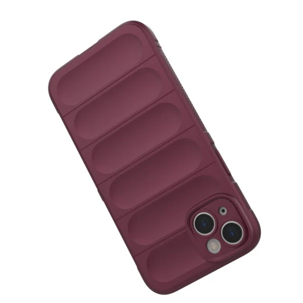 Magic Shield Case case for iPhone 14 Plus elastic armored case in burgundyeng