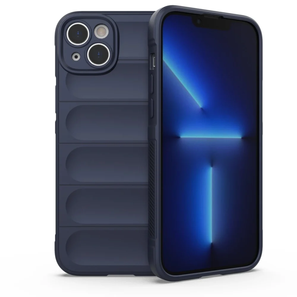 Magic Shield Case case for iPhone 14 Plus flexible armored dark blue covereng
