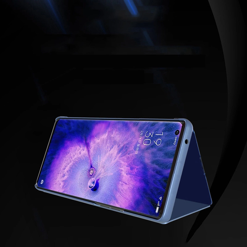 Clear View Case cover for Oppo Find X5 Pro cover with a flap blackeng