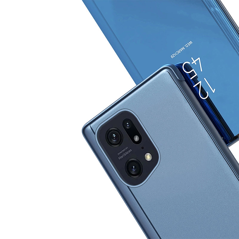 Clear View Case cover for Oppo Find X5 Pro cover with a flap blackeng