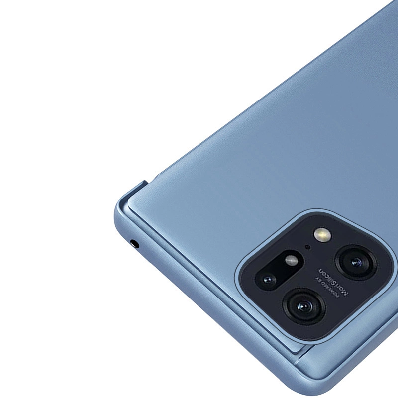 Clear View Case cover for Oppo Find X5 Pro cover with a flap blackeng