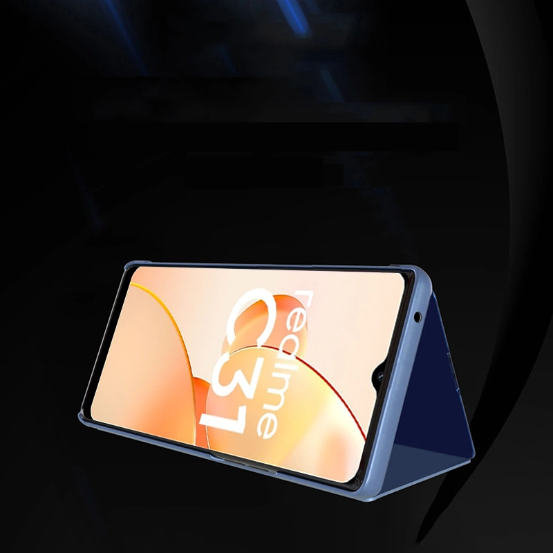 Clear View Case cover for Realme C31 flip cover blackeng