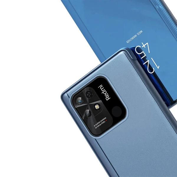 Clear View Case cover for Xiaomi Redmi 10C cover with a flap pinkeng