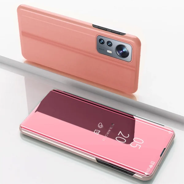 Clear View Case cover for Xiaomi 12 Lite cover with a flap pinkeng