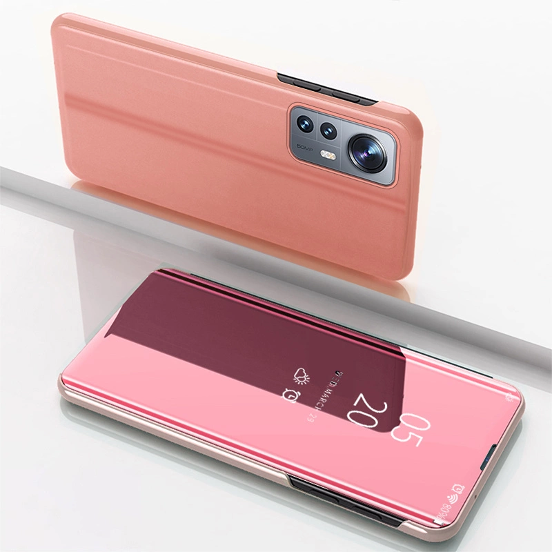 Clear View Case cover for Xiaomi 12 Lite cover with a flap pinkeng