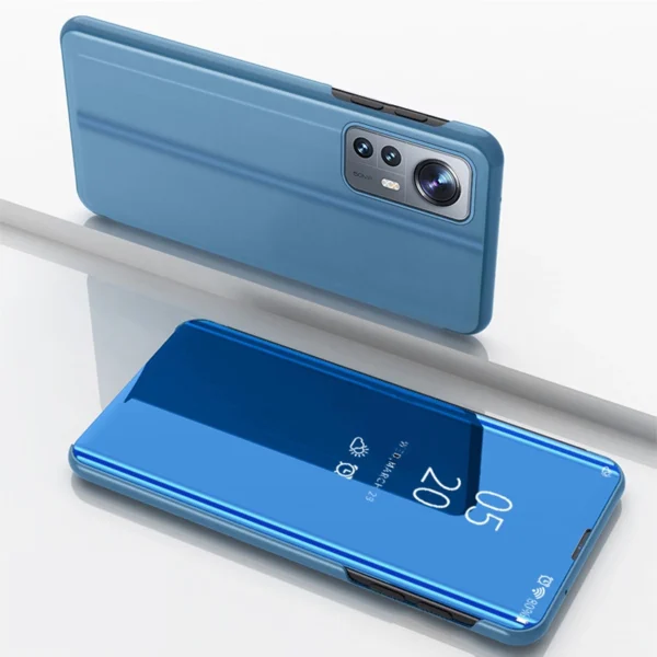 Clear View Case cover for Xiaomi 12 Lite blue flip covereng