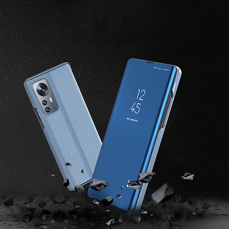 Clear View Case cover for Xiaomi 12 Lite blue flip covereng