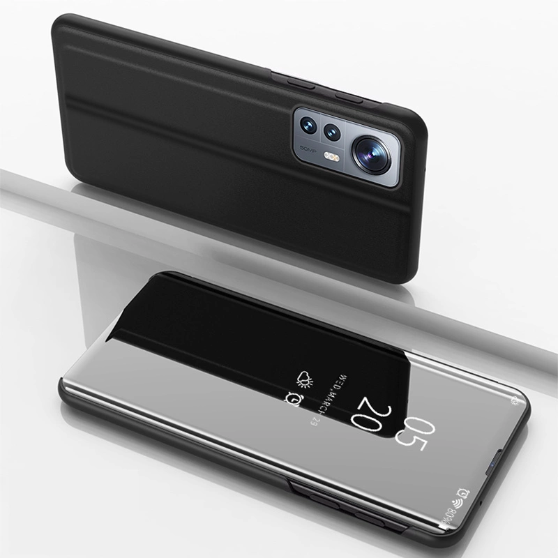 Clear View Case cover for Xiaomi 12 Lite cover with a flap blackeng
