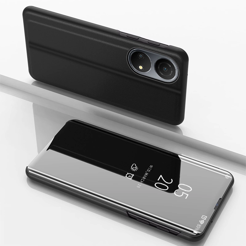 Clear View Case case for Honor X7 / Honor Play 30 Plus flip cover blackeng