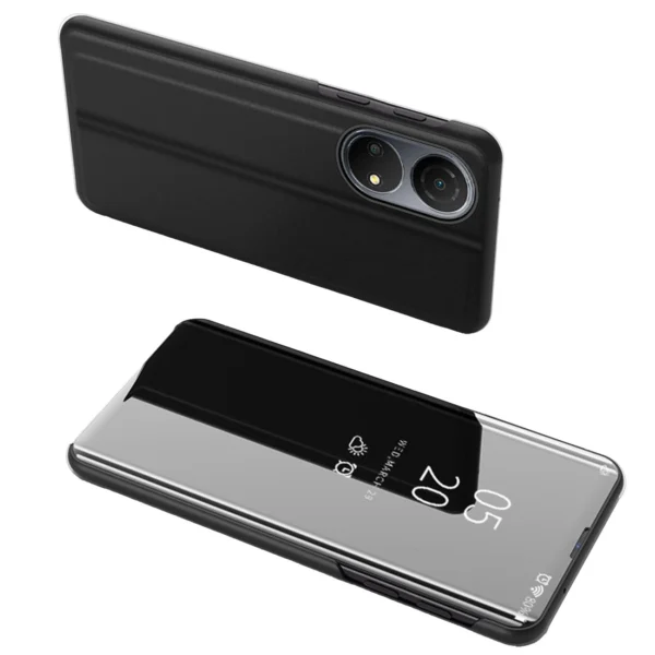 Clear View Case case for Honor X7 / Honor Play 30 Plus flip cover blackeng