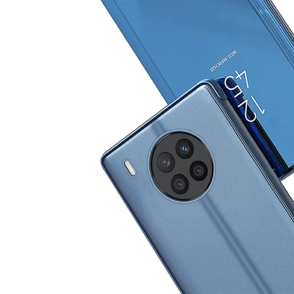 Clear View Case cover for Huawei nova 8i cover with a flap blackeng