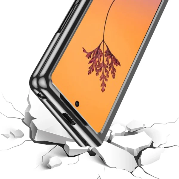Plating Case case for Samsung Galaxy Z Fold 4 cover with a metallic frame blueeng