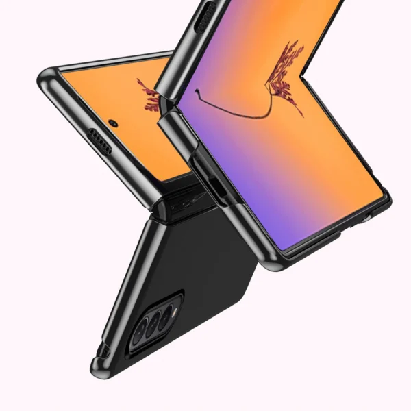 Plating Case case for Samsung Galaxy Z Fold 4 cover with a metallic frame blueeng