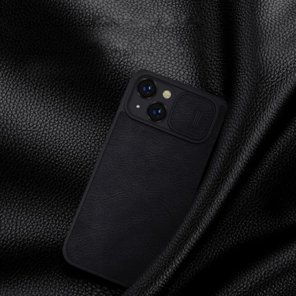 Nillkin Qin Leather Pro Case iPhone 14 Plus Camera Cover Holster Cover Flip Case Browneng
