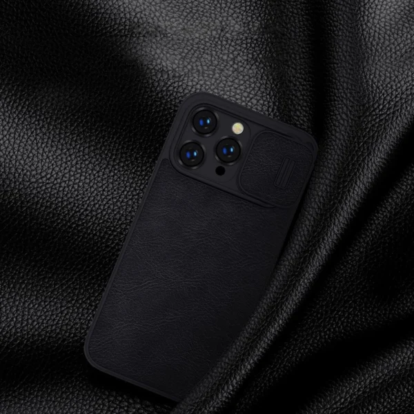 Nillkin Qin Leather Pro Case iPhone 14 Pro Max Camera Cover Holster Cover Flip Case Browneng