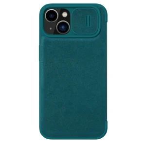 Nillkin Qin Leather Pro Case iPhone 14 Plus Camera Cover Holster Cover Flip Case Greeneng