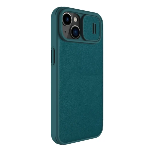 Nillkin Qin Leather Pro Case iPhone 14 Plus Camera Cover Holster Cover Flip Case Greeneng