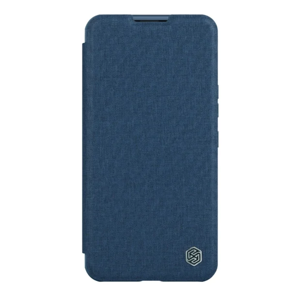 Nillkin Qin Cloth Pro Case Case for iPhone 14 Plus Camera Cover Holster Cover Flip Case Blueeng
