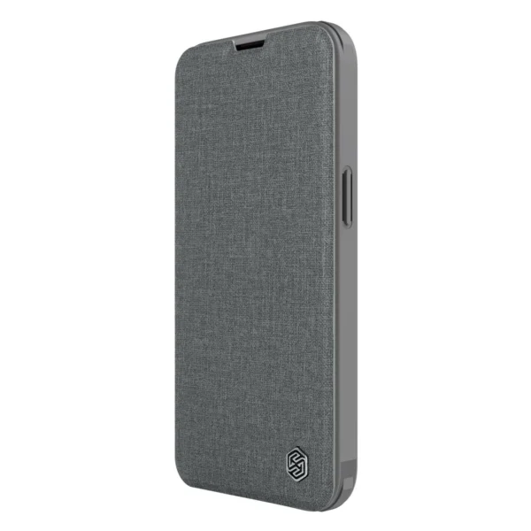 Nillkin Qin Cloth Pro Case Case for iPhone 14 Plus Camera Cover Holster Cover Flip Case Grayeng