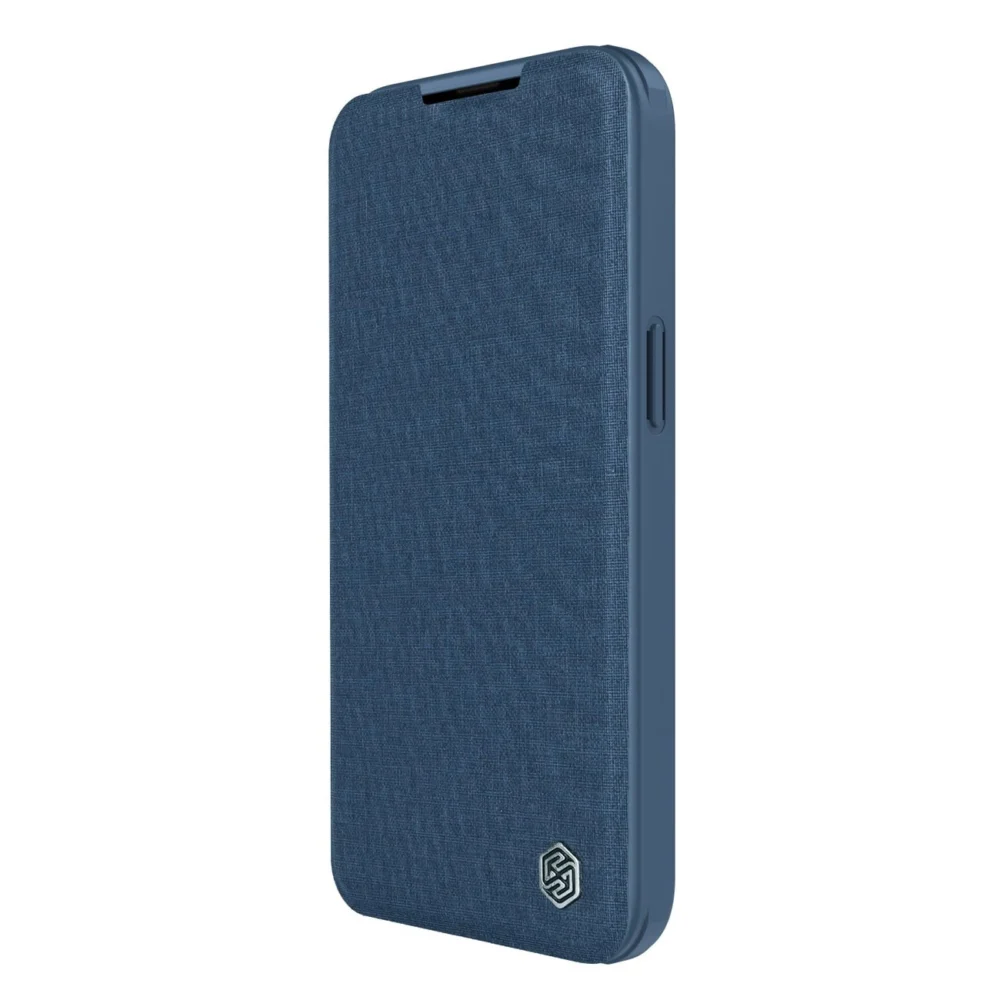 Nillkin Qin Cloth Pro Case Case for iPhone 14 Pro Max Camera Cover Holster Cover Flip Case Blueeng