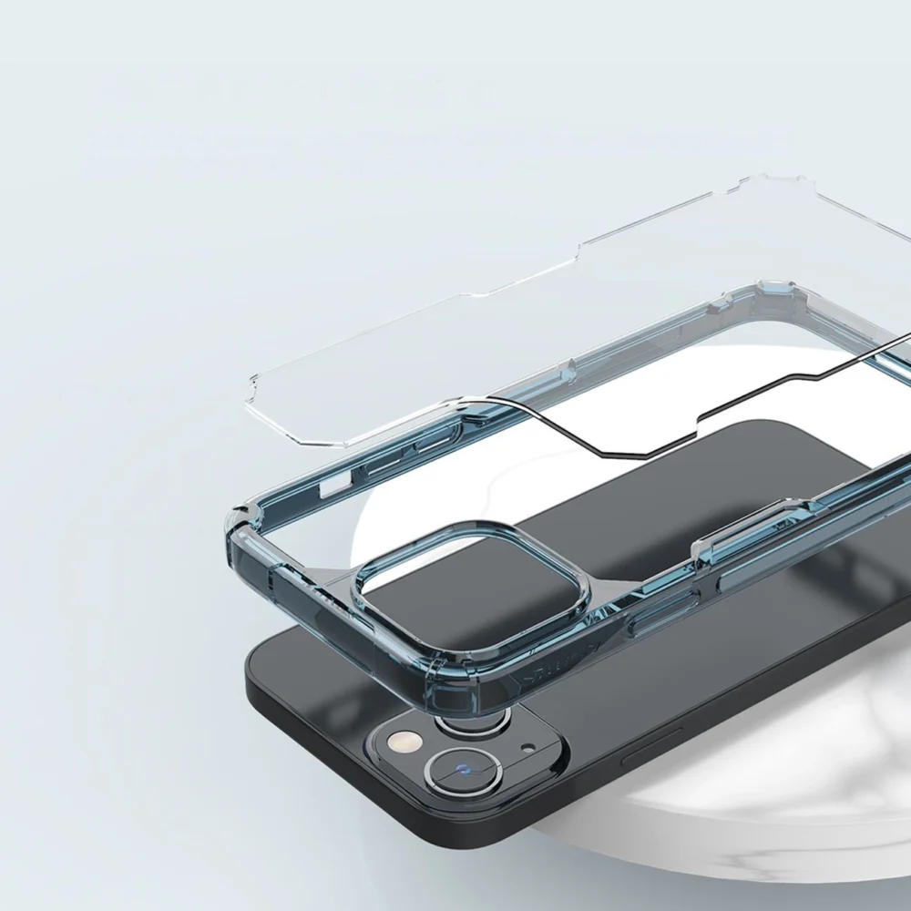 Nillkin Nature Pro case iPhone 14 armored cover blue covereng