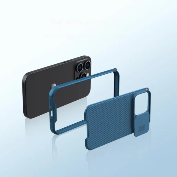 Nillkin CamShield Pro Magnetic Case iPhone 14 Pro Max Cover Camera Protector Blue (with MagSafe)eng
