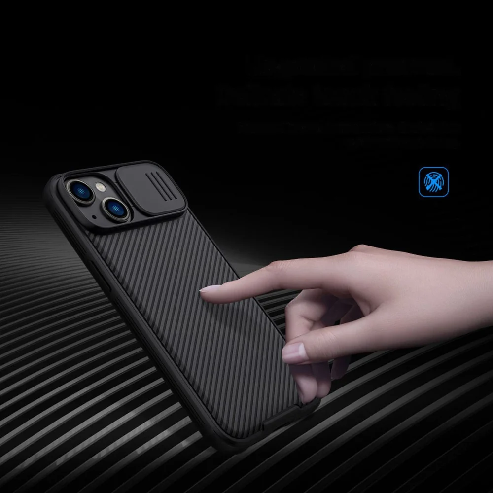 Nillkin CamShield Pro Case iPhone 14 Plus Armor Cover Camera Protector Blackeng