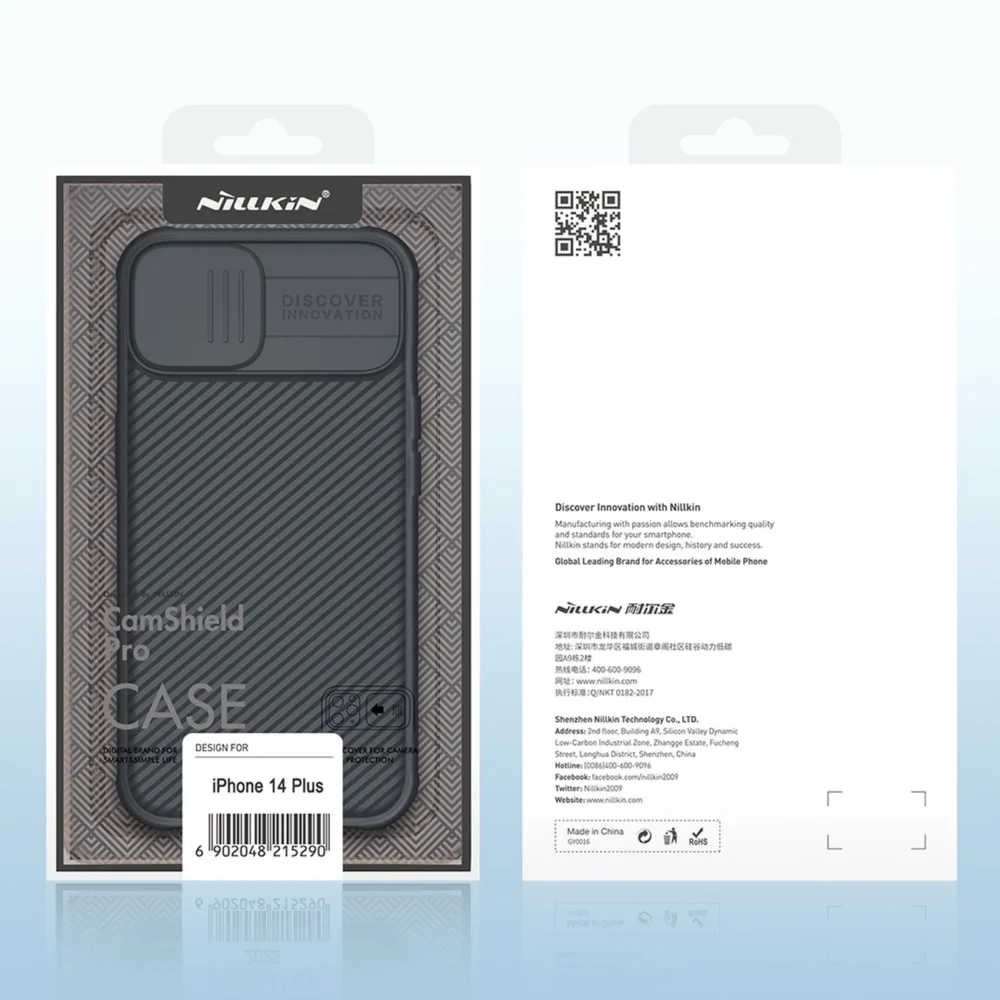 Nillkin CamShield Pro Case iPhone 14 Plus Armor Cover Camera Protector Blackeng