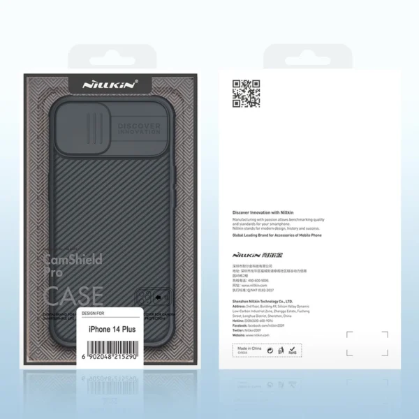 Nillkin CamShield Pro Case iPhone 14 Plus Armor Cover Camera Protector Blackeng