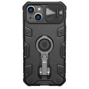 Nillkin CamShield Armor Pro Case iPhone 14 Plus case armored cover with camera cover ring stand blackeng