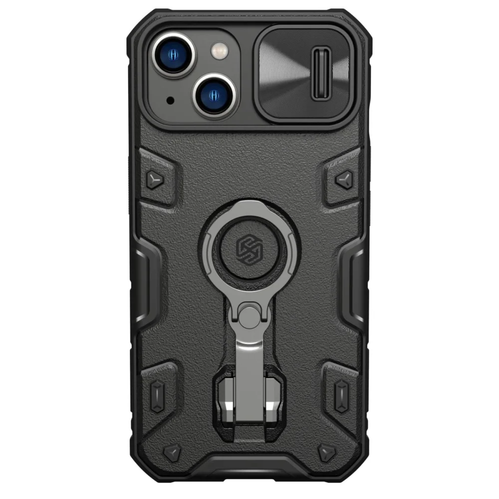 Nillkin CamShield Armor Pro Magnetic Case iPhone 14 MagSafe armored cover stand ring blackeng