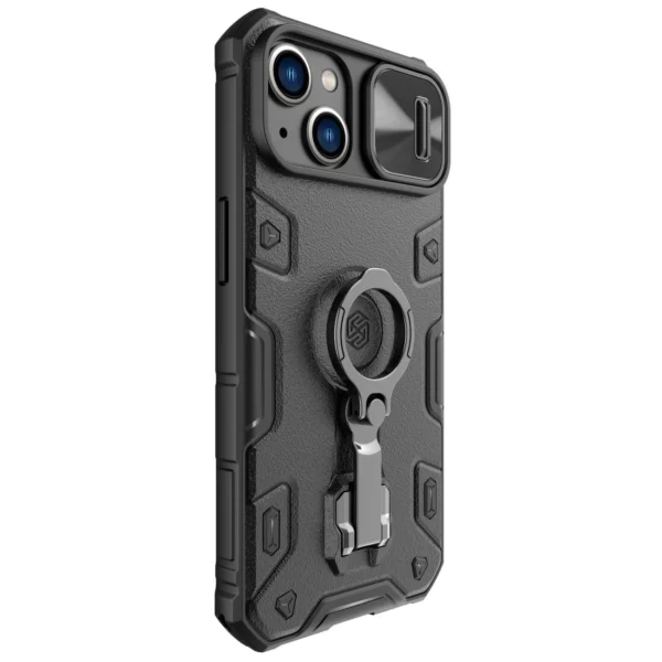 Nillkin CamShield Armor Pro Magnetic Case iPhone 14 MagSafe armored cover stand ring blackeng