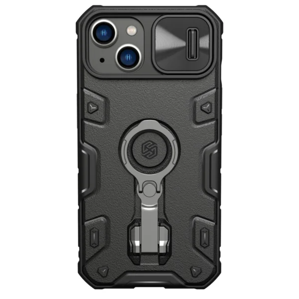 Nillkin CamShield Armor Pro Magnetic Case iPhone 14 Plus MagSafe armored cover stand ring blackeng
