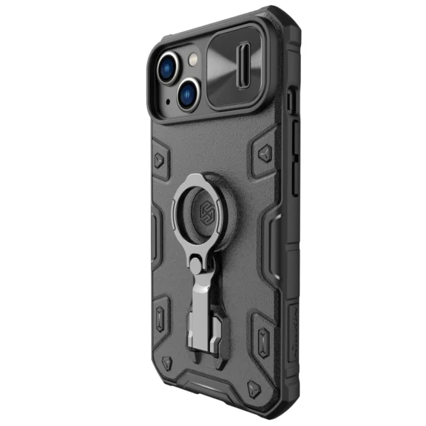 Nillkin CamShield Armor Pro Magnetic Case iPhone 14 Plus MagSafe armored cover stand ring blackeng