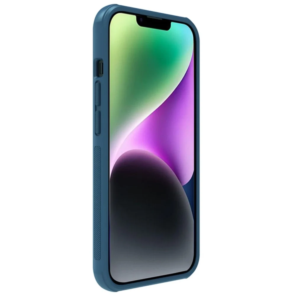 Nillkin Super Frosted Shield Pro Magnetic Case for iPhone 14 Plus with MagSafe magnetic blueeng