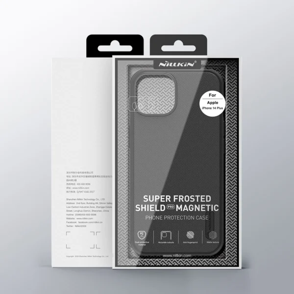 Nillkin Super Frosted Shield Pro Magnetic Case for iPhone 14 Plus with MagSafe magnetic blueeng