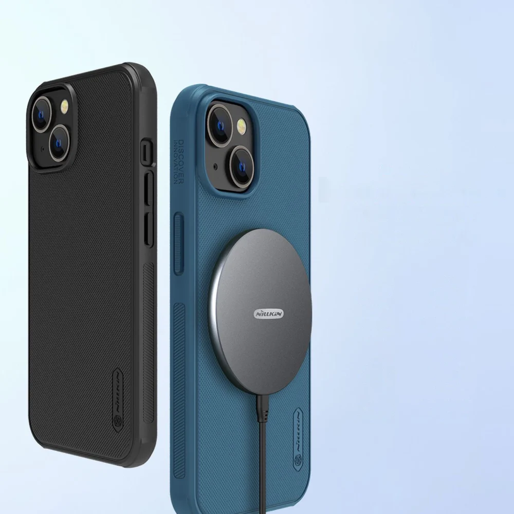 Nillkin Super Frosted Shield Pro Magnetic Case for iPhone 14 Plus with MagSafe magnetic blueeng