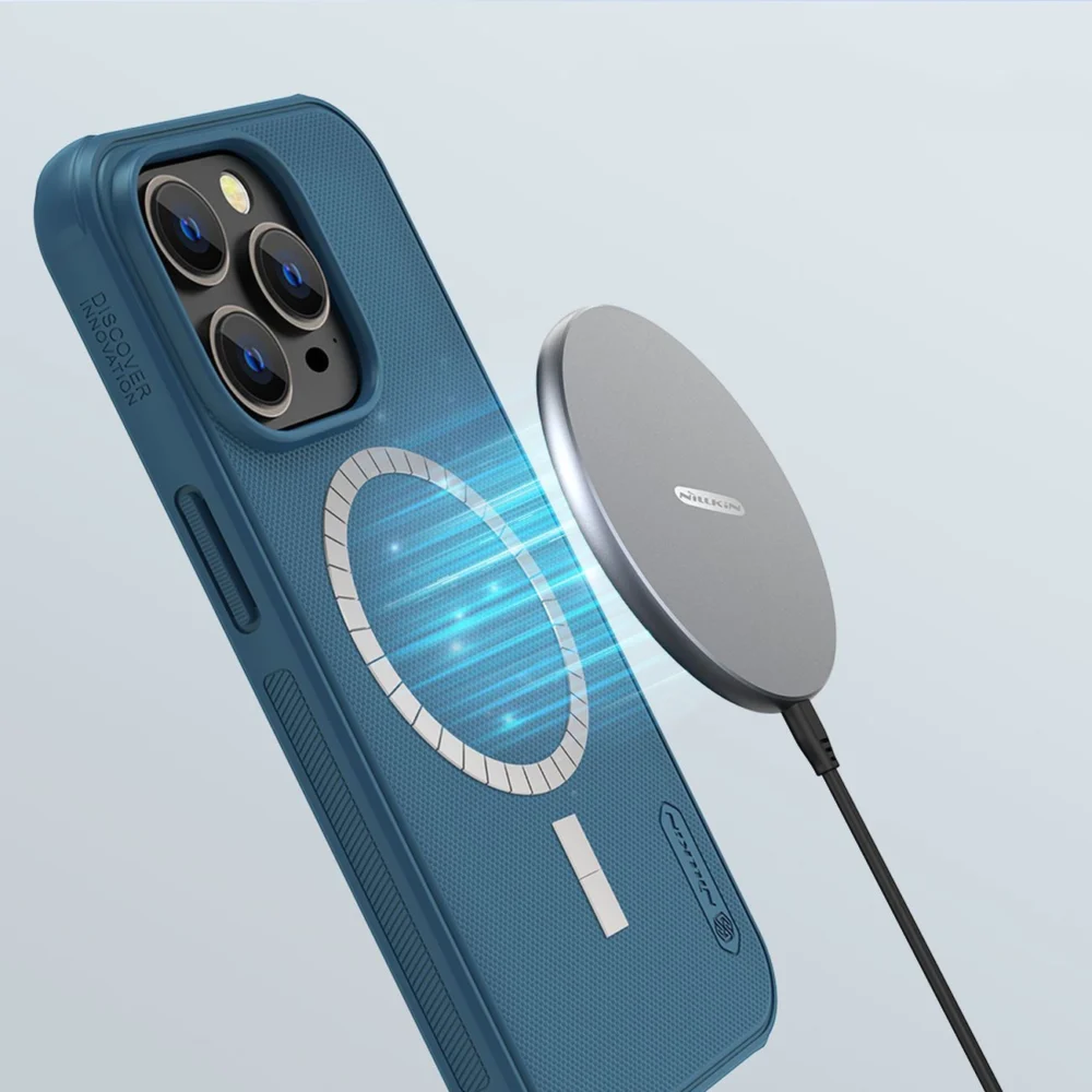 Nillkin Super Frosted Shield Pro Magnetic Case for iPhone 14 Pro Max with MagSafe magnetic blackeng