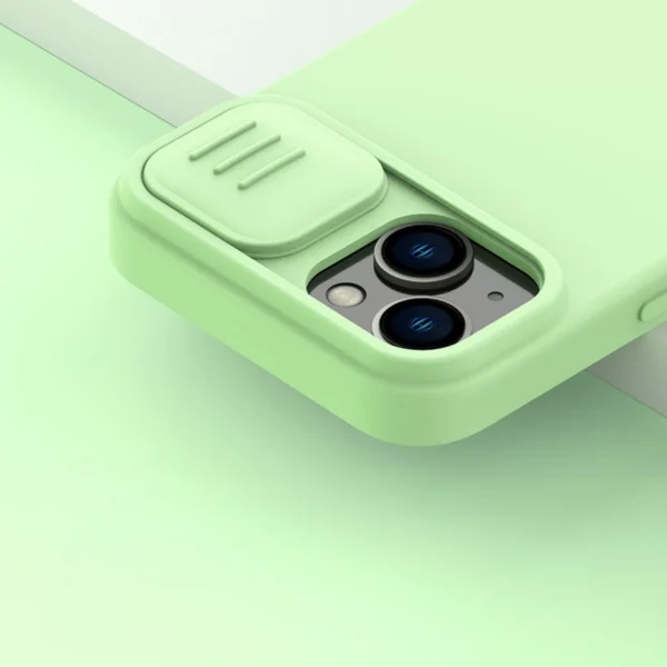 Nillkin CamShield Magnetic Silicone Case iPhone 14 Plus Magnetic MagSafe Cover with Camera Protector Greeneng