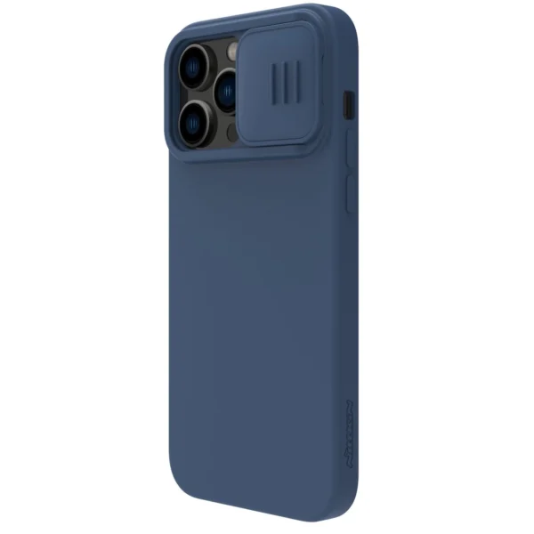 Nillkin CamShield Magnetic Silicone Case iPhone 14 Pro Max Magnetic MagSafe Cover with Camera Protector Blueeng