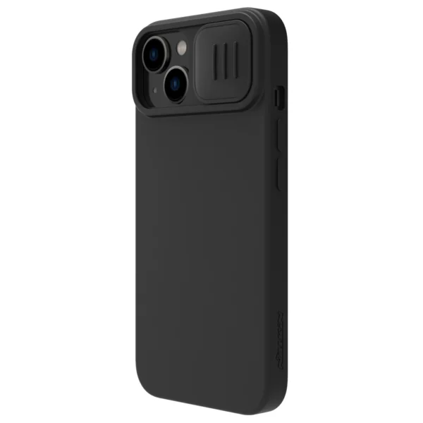 Nillkin CamShield Silky Silicone Case iPhone 14 Case with Camera Protector Blackeng
