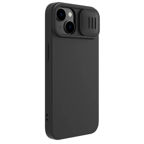 Nillkin CamShield Silky Silicone Case iPhone 14 Case with Camera Protector Blackeng