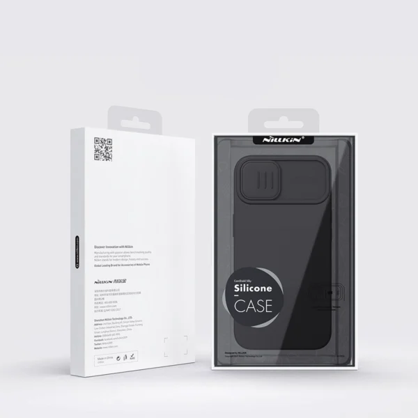 Nillkin CamShield Silky Silicone Case iPhone 14 case cover with camera cover blueeng